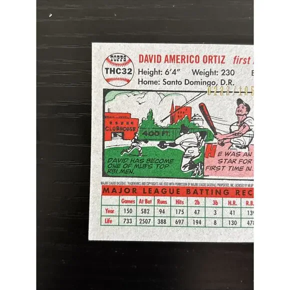 2005 Topps Heritage - David Ortiz #203 233/1956 Near Mint - Picture 7 of 9